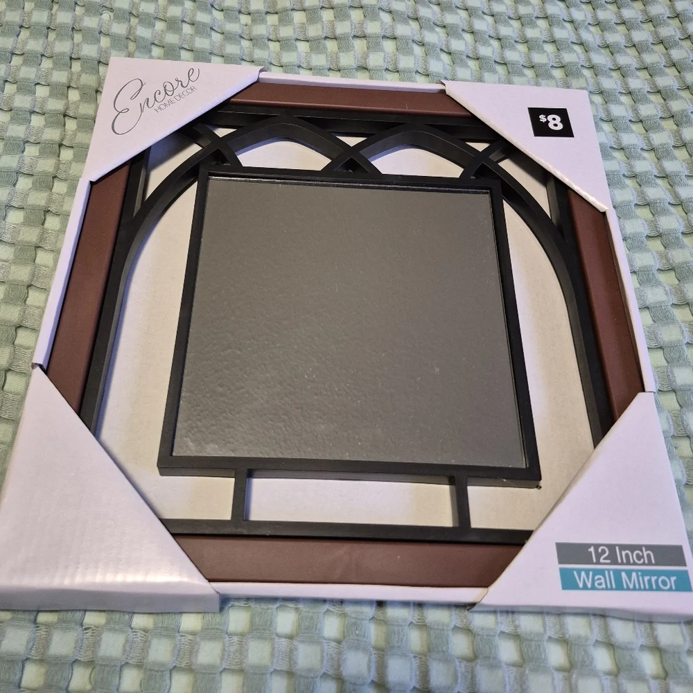 Encore Black and Brown Decorative Wall Mirror